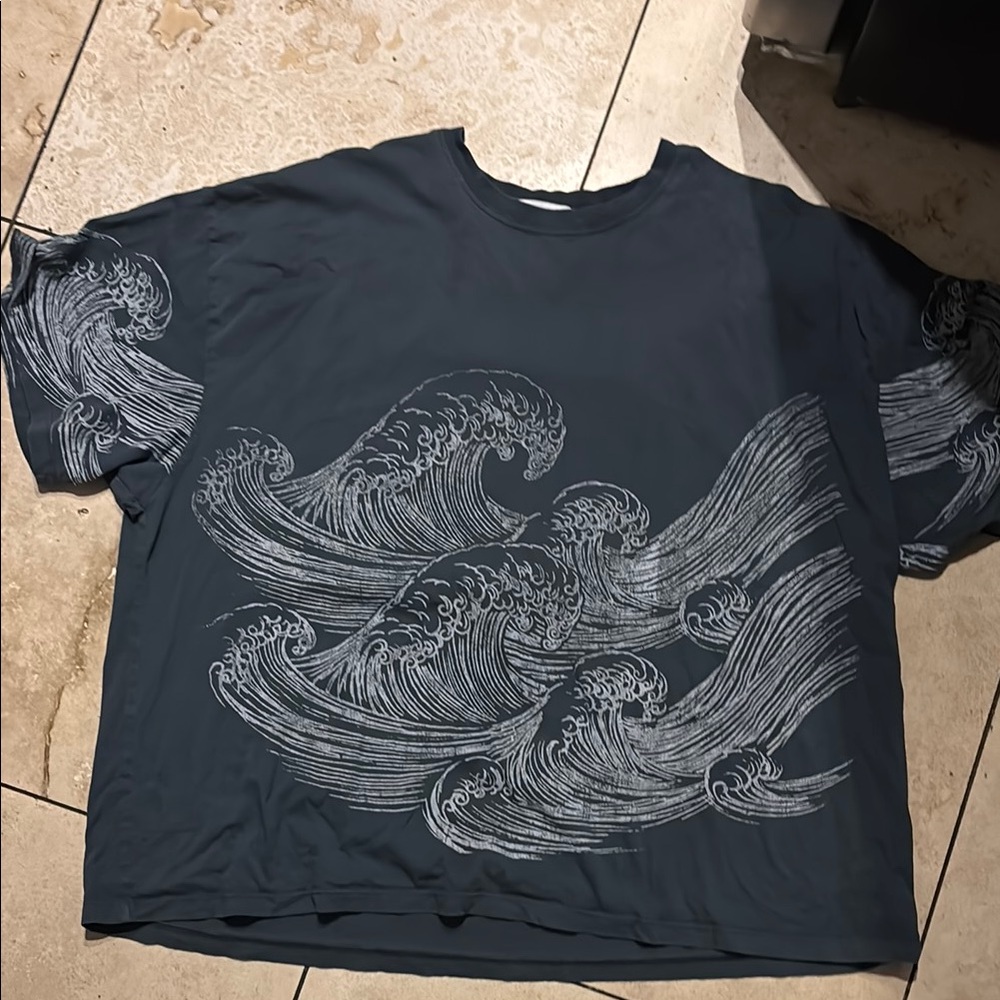 Daydreamer Navy Wave Graphic Tee